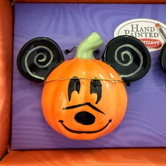 Disney Mickey & Minnie‎ Mouse Jack O'lantern Salt & Pepper Shaker Set - NIB - Picture 8 of 9